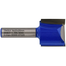 Straight slot cutter, 22x8 mm, 8mm shank