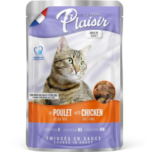 Plaisir Chunks with Chicken & Liver in gravy pouch 100g