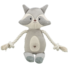 Racoon, plush fabric, 33 cm