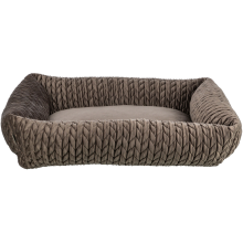 Livia bed, square, 65 × 50 cm, brown