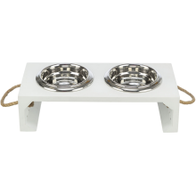 Be Nordic bowl set, MDF stainless steel, 2 × 0.9 l ø 17 cm 44 × 21 × 14 cm, white