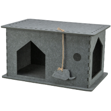 Lene cave, felt, 54 × 30 × 35 cm, grey