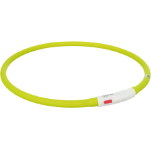 Safety collar Flash light ring USB XS-XL 70cm/10mm green