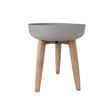 Plant holder SANDSTONE D36,5xH43cm, grey