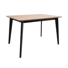 Dining table ROXBY, 120x80xH76cm, oak/black