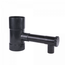 Rainwater collector / trap with valve - 100mm -grafit
