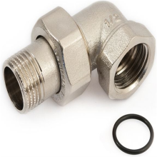 Elbow o-ring connector MF 3/4'', chrome plated