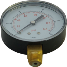 Pressure gauge D100-R 0-6 bar 1/2" certif. WIKA