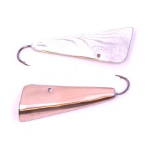Handicraft ice lure Parnu axe copper/silver