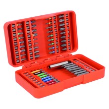 Bit set 1/4" 54 pcs colour coded,PH,PH2G,PZ,SL,Hex,TORX,