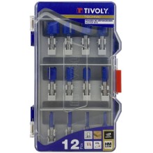 Groove cutters set, 5-25mm, 8mm shank, 12 pcs