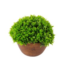 Artificial flower GREENLAND in pot, brown