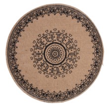 Placemat SOL D41cm, black pattern, mix