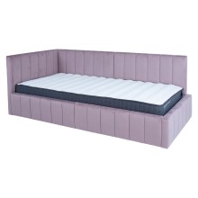Bed JASPER 90x200cm with mattress HARMONY UNO, mauve rose