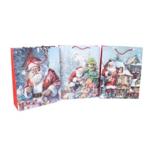 Gift bag SANTA L, 31x40x12cm, mix