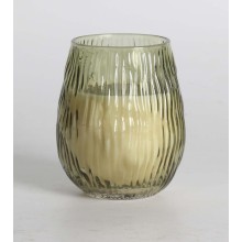 Scented candle in glass NATURE GREEN H10,8cm, Tranquil Summer
