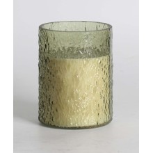 Scented candle in glass NATURE GREEN H13cm, Tranquil Summer