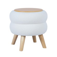 Ottoman/ table HANA D40xH41cm, white, with storage