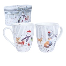 Mugs MIA SNOW H10,5cm 340ml, 2pcs in a gift box