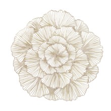 Placemat ROSE D38cm, golden