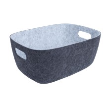 Basket LIDO POP 36x28xH16cm, dark grey