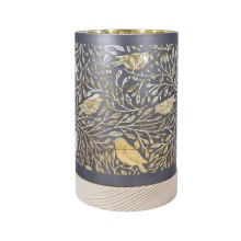 LED-light WINGS BIRDIE H15cm grey, with taimer