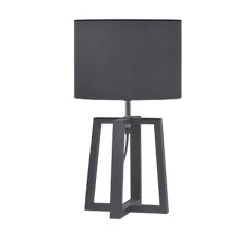 Table lamp WOODEN H44,5cm, dark grey