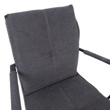 Chair EDDY with armrests, grey