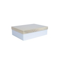 Box ELSA 14,5x10cm, with a lid gold/silver, white