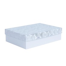 Box ELSA 27,5x19,5cm, with a lid gold/silver, white