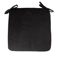 Chair pad VELVET 39x39cm, black