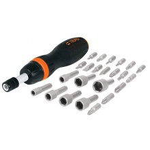 Ratcheting screwdriver & bits set 24pcs Truper®