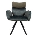Chair EDDY with armrests, green