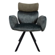 Chair EDDY with armrests, green