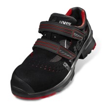 Working sandal Uvex 1 85362 S1P SRC. Microvelour, composite toe cap. Perforated upper. Penetration resistant non-metalic flexible midsole. Extremely lightweight and breathable. Size 45