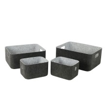 Box LIDA FELT 36x27xH16cm, dark gray felt
