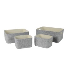 Box LIDA FELT 36x27xH16cm, light gray felt