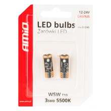 Led bulbs 2pcs 3SMD W5W T10 3838 12/24V