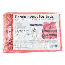 Reflective vest for children pink, Dinosaurus