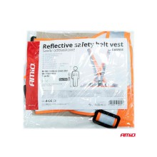 Reflective safety belt vest orange