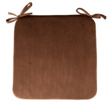Chair pad VELVET 39x39cm, brown