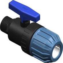 PP Compression ball valve 20x1/2" M Elysee