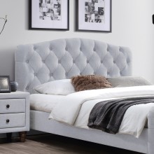 Bed SANDRA 160x200cm, light grey