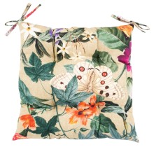 Chair pad AMAZONIA 40x40cm, beige floral