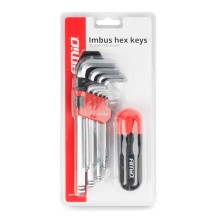 HEX hex key set with ball, 9 pieces