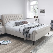 Bed LUCIA 160x200cm, with mattress HARMONY TOP, beige