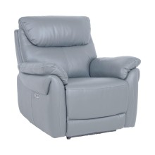 Recliner armchair BOWEN with electric mechanism, beige genuine leather