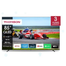 TV set 85" (4k/smart, qled, 3840x2160, wireless lan, bluetooth, google TV, black, 85qg7s14), Thomson