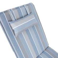 Подушка на стул WICKER 55x195x3см, серо-бежевая полоска