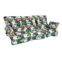 Cushion swings ROMA 108x56x10cm, dark floral, 3pc
